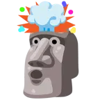 eksplodująca głowa + moai