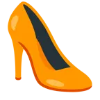 oranges Herz + Stöckelschuh