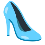 hellblaues Herz + Stöckelschuh