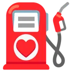 palo de corazones + surtidor de gasolina