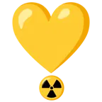exclamación de corazón + radiactivo