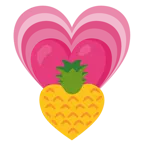 wachsendes Herz + Ananas