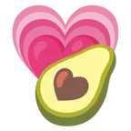 wachsendes Herz + Avocado