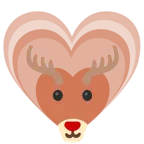 wachsendes Herz + Hirsch