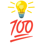 100 Punkte + Glühbirne
