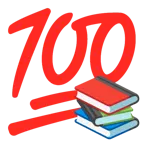 100 Punkte + Bücherstapel