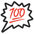 100 Punkte + Sprechblase für wütende Aussage rechts