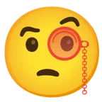 face with monocle + red heart