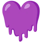 cara derritiéndose + corazón morado