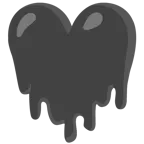 cara derritiéndose + corazón negro