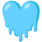 cara derritiéndose + corazón azul claro