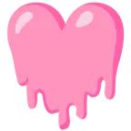 cara derritiéndose + corazón rosa
