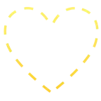 dotted line face + yellow heart