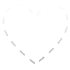 dotted line face + white heart