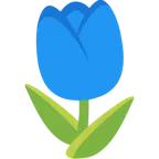 blaues Herz + Tulpe