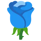 blaues Herz + Rose