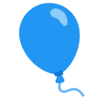 blaues Herz + Luftballon