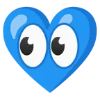 blaues Herz + Augen