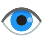 blaues Herz + Auge