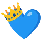 blaues Herz + Krone