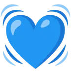blaues Herz + schlagendes Herz