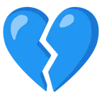 blaues Herz + gebrochenes Herz