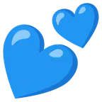 blaues Herz + zwei Herzen