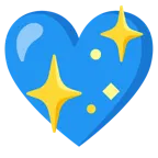 blaues Herz + funkelndes Herz