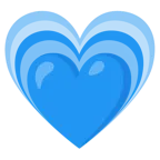 blaues Herz + wachsendes Herz
