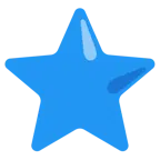 blaues Herz + weißer mittelgroßer Stern