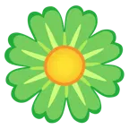 grünes Herz + gelbe Blüte