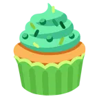 grünes Herz + Cupcake