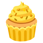 gelbes Herz + Cupcake