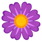 lila Herz + gelbe Blüte