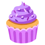 lila Herz + Cupcake
