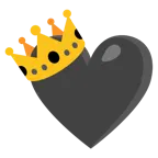 schwarzes Herz + Krone