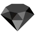 schwarzes Herz + Edelstein