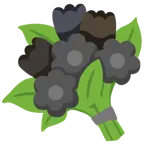 schwarzes Herz + Blumenstrauß