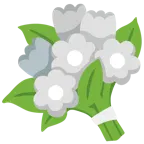 weißes Herz + Blumenstrauß