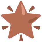 braunes Herz + funkelnder Stern