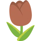 braunes Herz + Tulpe