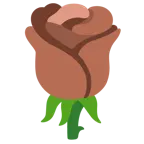 braunes Herz + Rose