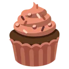 braunes Herz + Cupcake