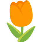 oranges Herz + Tulpe
