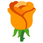 oranges Herz + Rose