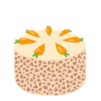 oranges Herz + Geburtstagskuchen