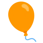 oranges Herz + Luftballon