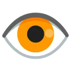 oranges Herz + Auge