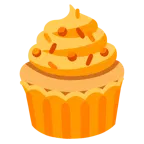 oranges Herz + Cupcake