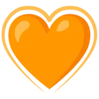 oranges Herz + Herz